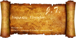 Jagyugy Tivadar névjegykártya