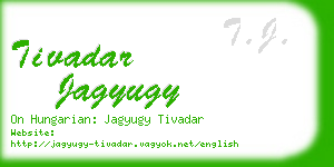 tivadar jagyugy business card